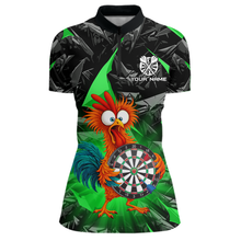 Load image into Gallery viewer, Custom Funny Green Chicken Dart Shirts For Women Dart Board Gifts Darts Team Jerseys Dart League NNT152