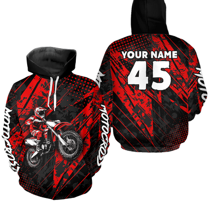 Custom Motocross Racing Hoodie Dirt Bike Off Road Motocross Hoodie Shirt for Men Women HOT21