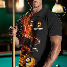 Load image into Gallery viewer, Custom US Eagle 8 9 Ball Billiard Yin Yang Shirts for Men Billiard Team Shirts Billiard League Polo &amp; 1/4 Zip NNT90