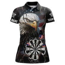 Load image into Gallery viewer, Custom US Flag Eagle Dart Shirts For Women Dart Board Gifts Darts Team Jerseys Dart League NNT154