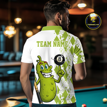 Load image into Gallery viewer, Custom Funny Pickle 8 Ball Pool Shirts Argyle Billiard Shirt for Men Billiard Team Jersey League NNT173