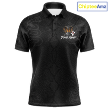 Load image into Gallery viewer, Custom Black Cobra Snake Bowling Jersey for Men Bowling Team Shirts Bowling League HNT309