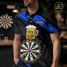 Load image into Gallery viewer, Custom Blue Funny Beer Darts Board Dart Shirts For Men Darts Team Jerseys Dart Tournament NNT120