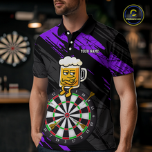 Load image into Gallery viewer, Custom Purple Funny Beer Darts Board Dart Shirts For Men Darts Team Jerseys Dart Tournament NNT120