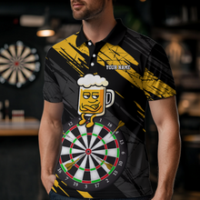 Load image into Gallery viewer, Custom Yellow Funny Beer Darts Board Dart Shirts For Men Darts Team Jerseys Dart Tournament NNT120