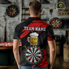 Load image into Gallery viewer, Custom Red Funny Beer Darts Board Dart Shirts For Men Darts Team Jerseys Dart Tournament NNT120