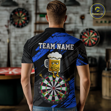 Load image into Gallery viewer, Custom Blue Funny Beer Darts Board Dart Shirts For Men Darts Team Jerseys Dart Tournament NNT120
