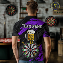 Load image into Gallery viewer, Custom Purple Funny Beer Darts Board Dart Shirts For Men Darts Team Jerseys Dart Tournament NNT120