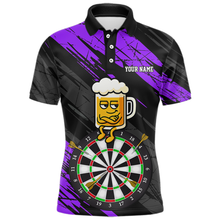 Load image into Gallery viewer, Custom Purple Funny Beer Darts Board Dart Shirts For Men Darts Team Jerseys Dart Tournament NNT120