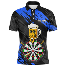 Load image into Gallery viewer, Custom Blue Funny Beer Darts Board Dart Shirts For Men Darts Team Jerseys Dart Tournament NNT120