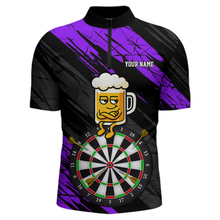 Load image into Gallery viewer, Custom Purple Funny Beer Darts Board Dart Shirts For Men Darts Team Jerseys Dart Tournament NNT120