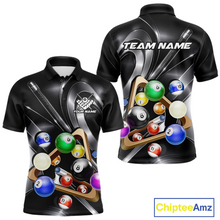 Load image into Gallery viewer, Custom Ball Pool Shirts Grey Billiard Shirt for Men Billiard Team Jersey Billiard League NNT180