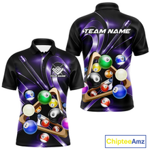 Load image into Gallery viewer, Custom Ball Pool Shirts Purple Billiard Shirt for Men Billiard Team Jersey Billiard League NNT180