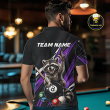 Load image into Gallery viewer, Custom Purple Funny Raccoon 8 Ball Billiard Shirt for Men Billiard Team Jersey Billiard League NNT191