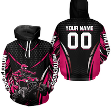 Load image into Gallery viewer, Personalized Pink ATV Motocross Hoodie Jersey Off-Road Hoodie Shirt for Kid Men Women HOT41