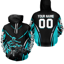 Load image into Gallery viewer, Personalized Turquoise ATV Motocross Hoodie Jersey Off-Road Hoodie Shirt for Kid Men Women HOT41