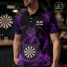 Load image into Gallery viewer, Custom Purple Dragon Darts Board Dart Shirts For Women Darts Team Jerseys Polo &amp; 1/4 Zip NNT121