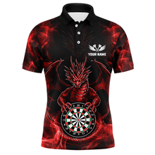 Load image into Gallery viewer, Custom Red Dragon Darts Board Dart Shirts For Men Darts Team Jerseys Polo &amp; 1/4 Zip NNT121