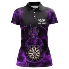 Load image into Gallery viewer, Custom Purple Dragon Darts Board Dart Shirts For Women Darts Team Jerseys Polo &amp; 1/4 Zip NNT121