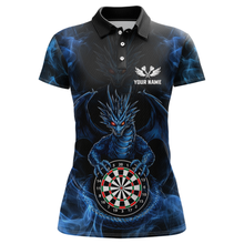 Load image into Gallery viewer, Custom Blue Dragon Darts Board Dart Shirts For Women Darts Team Jerseys Polo &amp; 1/4 Zip NNT121