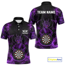 Load image into Gallery viewer, Custom Purple Dragon Darts Board Dart Shirts For Women Darts Team Jerseys Polo &amp; 1/4 Zip NNT121