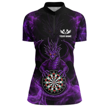 Load image into Gallery viewer, Custom Purple Dragon Darts Board Dart Shirts For Women Darts Team Jerseys Polo &amp; 1/4 Zip NNT121