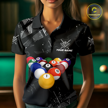 Load image into Gallery viewer, Custom Balls Billiard Shirts for Women Billiard League Billiard Team Shirts Polo &amp; 1/4 Zip NNT104