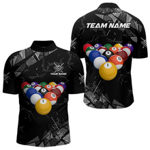 Load image into Gallery viewer, Custom Balls Billiard Shirts for Men Billiard League Billiard Team Shirts Polo &amp; 1/4 Zip NNT104