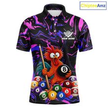 Load image into Gallery viewer, Custom Purple Chicken 8 Ball Billiard Shirt for Men Billiard Jerseys Team Billiard League NNT197