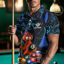 Load image into Gallery viewer, Custom Teal Blue Chicken 8 Ball Billiard Shirt for Men Billiard Jerseys Team Billiard League NNT197