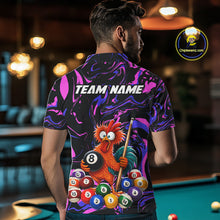 Load image into Gallery viewer, Custom Purple Chicken 8 Ball Billiard Shirt for Men Billiard Jerseys Team Billiard League NNT197