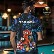Load image into Gallery viewer, Custom Teal Blue Chicken 8 Ball Billiard Shirt for Men Billiard Jerseys Team Billiard League NNT197
