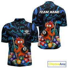 Load image into Gallery viewer, Custom Teal Blue Chicken 8 Ball Billiard Shirt for Men Billiard Jerseys Team Billiard League NNT197