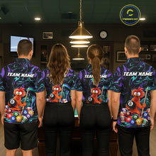 Load image into Gallery viewer, Custom Teal Purple Chicken 8 Ball Billiard Shirt for Men Billiard Jerseys Team Billiard League NNT197