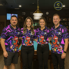 Load image into Gallery viewer, Custom Purple Chicken 8 Ball Billiard Shirt for Men Billiard Jerseys Team Billiard League NNT197