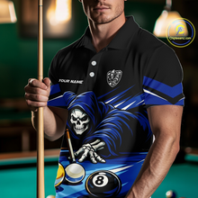 Load image into Gallery viewer, Custom Grim Reaper 8 Ball and 9 Ball Billiard Shirts for Men Billiard League Billiard Team Shirts NNT105
