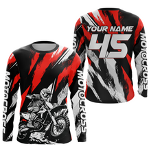 Load image into Gallery viewer, Red Youth Motocross Shirts MX Racing Custom Dirt Bike Shirts Kid Men Women UPF30+ DNT33