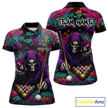 Load image into Gallery viewer, Custom Graffiti Grim Reaper 8 Ball Billiard Shirt for Women Billiard Team Jersey Billiard League NNT186