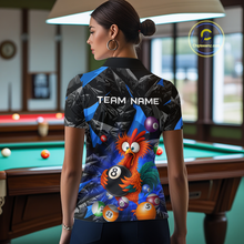 Load image into Gallery viewer, Custom Funny Blue Chicken 8 Ball Pool Billiard Shirt for Women Polo &amp; 1/4 Zip, Billiard Team Jerseys NNT148
