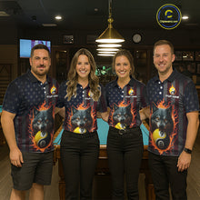 Load image into Gallery viewer, Custom US Wolf 8 9 Ball Yin Yang Billiard Shirts for Women Billiard Team Shirts Billiard League Polo &amp; 1/4 Zip NNT92