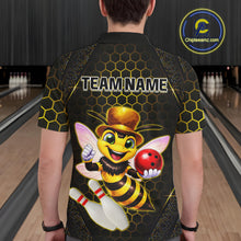 Load image into Gallery viewer, Custom Funny Bee Bowling Jersey for Men Bowling Team Shirts Bowling League Polo &amp; 1/4 Zip HNT188
