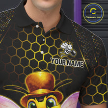 Load image into Gallery viewer, Custom Funny Bee Bowling Jersey for Men Bowling Team Shirts Bowling League Polo &amp; 1/4 Zip HNT188