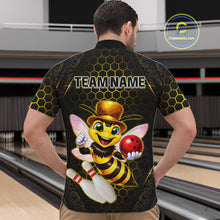 Load image into Gallery viewer, Custom Funny Bee Bowling Jersey for Men Bowling Team Shirts Bowling League Polo &amp; 1/4 Zip HNT188