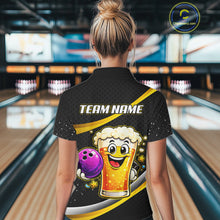 Load image into Gallery viewer, Custom Funny Beer Bowling Bowling Jersey for Women Bowling Team Shirts Polo &amp; 1/4 Zip HNT190