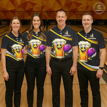 Load image into Gallery viewer, Custom Funny Beer Bowling Bowling Jersey for Women Bowling Team Shirts Polo &amp; 1/4 Zip HNT190