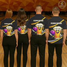 Load image into Gallery viewer, Custom Funny Beer Bowling Bowling Jersey for Women Bowling Team Shirts Polo &amp; 1/4 Zip HNT190