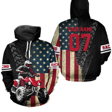 Load image into Gallery viewer, Usa Flag Quad Bike Hoodie For Adult&amp;Kid Atv Motocross Hooded Jersey Patriotic Off-Road Extreme Quad Shirt NHN005