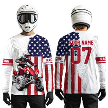Load image into Gallery viewer, American Flag Quad Bike Shirt For Adult Youth Kid Custom ATV Motocross Jersey Patriotic Off-Road Quad Jersey NHN005