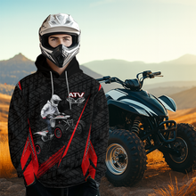 Load image into Gallery viewer, Red Atv Motocross Hoodie For Adult&amp;Kid Upf30+ Pink Quad Bike Shirt Off-Road Atv Mx Racing NHN013