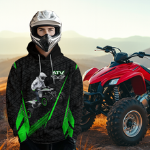 Load image into Gallery viewer, Green Atv Motocross Hoodie For Adult&amp;Kid Upf30+ Pink Quad Bike Shirt Off-Road Atv Mx Racing NHN013